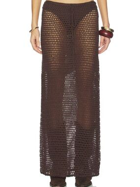 Amelia Maxi Skirt in Brown